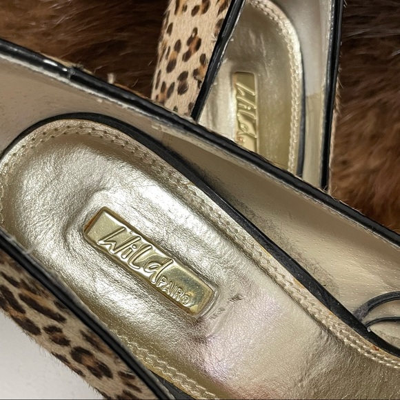 Wild Pair Leather / Pony Hair Leopard Heels Sz 7 - Picture 6 of 13